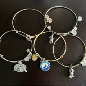 Set of 5 Alex and Ani Bracelets